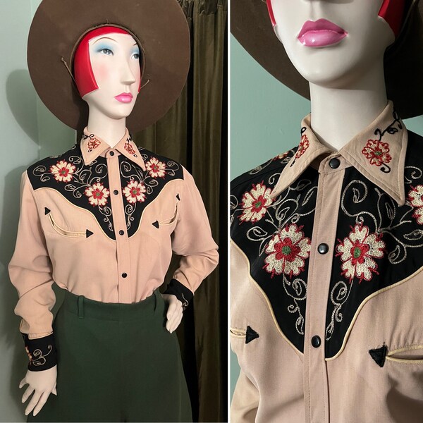 Embroidered Retro Western Shirt