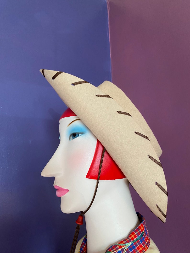 Vintage 1950s Cowboy Hat 21\u201d