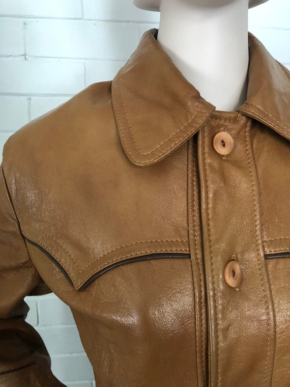 Buy Vintage 1970s Western Leather Jacket M/L Online in India - Etsy