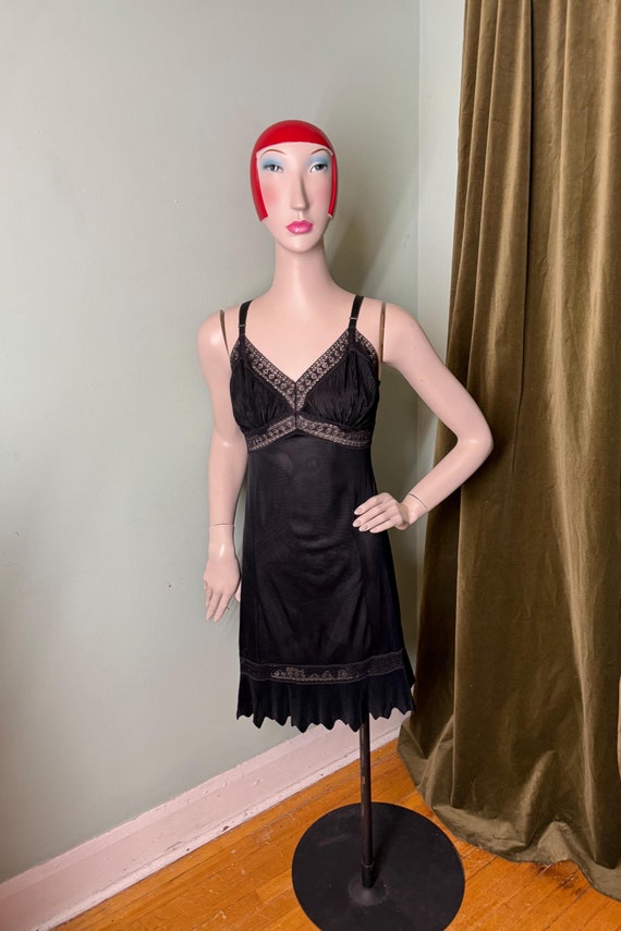 black vintage slip dress Vintage Victoria's Secret Gold Label Black Slip Dress Velvet Goth Size  Medium