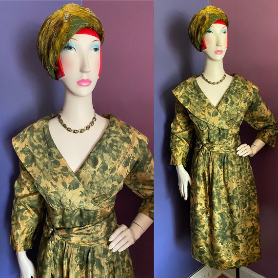 Vintage 1960s Floral Dress XL Volup
