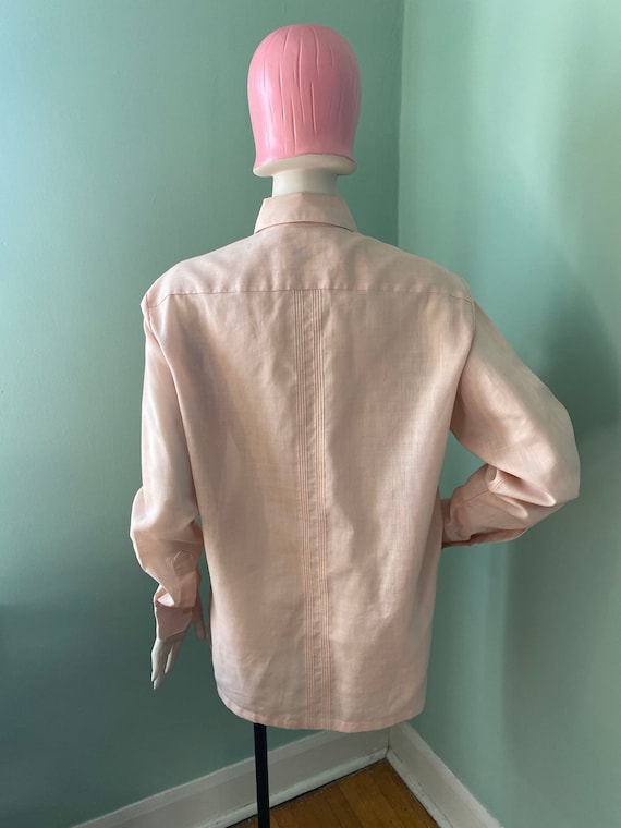 1970s Blush Pink Collared Shirt Givenchy M - image 3