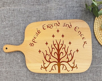 LOTR Lord of the Rings Nerdy Gift Potato Definition Engraved Cutting Board