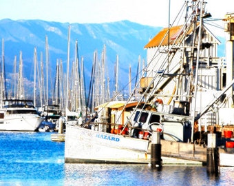 Santa Barbara, CA "Fishing Boats" Fine Art Photographic Print in Various Sizes