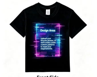 Double-Side Custom Kids Cotton T-Shirt – Personalized Artwork Graphic Tee (Ages 3-13)
