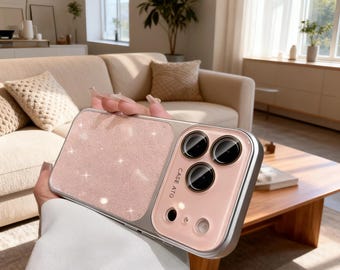 Luxury Glitter iPhone Case with Camera Control Button & Glass Protector (iPhone 17 Pro Max)