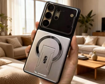 Magnetic Kickstand Phone Case for Samsung Galaxy S26 Ultra S25 S24 Lens Protection Cover
