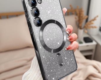 Glitter Bright Samsung Case Magnetic Wireless Shockproof Cover