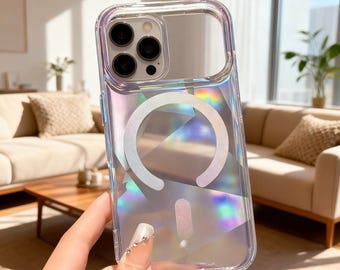 Luxury Neon Gradient MagSafe iPhone Case: Protective, Anti-Knock Cover (iPhone 17-13)