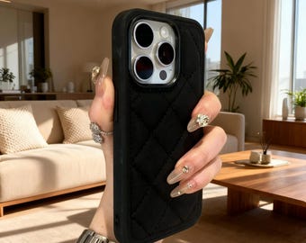 Luxury Quilted Cortex iPhone Case: Shockproof Protection for iPhone 17-11