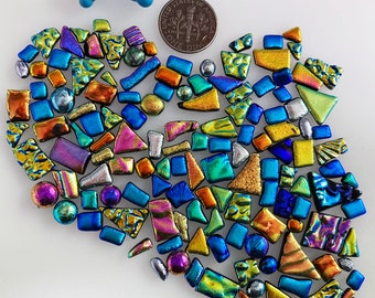 mosaic tiles dichroic tiny bits and pieces colorful