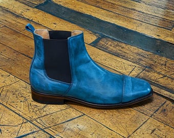 Neue handgefertigte Chelsea-Boots aus reinem Leder für Herren