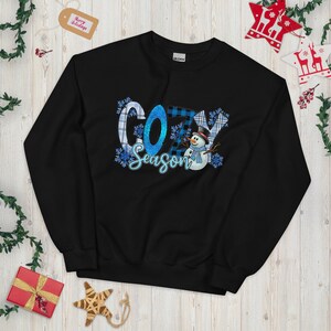Camisa aconchegante de inverno, moletom aconchegante, camisa de inverno, moletom de férias, moletons de inverno, moletom aconchegante de boneco de neve