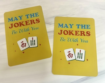 Yellow Mahjong Tile Shuffler, set of 2