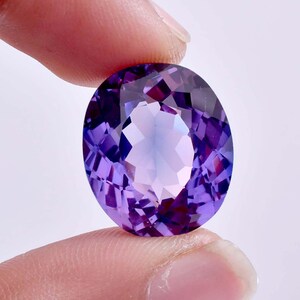 16 x 12 Bi-Color Purple Blue Java Plum Sapphire 15.10 Ct Loose Gemstone GIT Certified Use to Make Ring & Pendent Tool Cornflower Gemstone