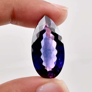 20 x 16 Bi-Color Purple Blue Java Plum Sapphire 28.45 Ct Loose Gemstone GIT Certified Use to Make Ring & Pendent Tool Cornflower Gemstone
