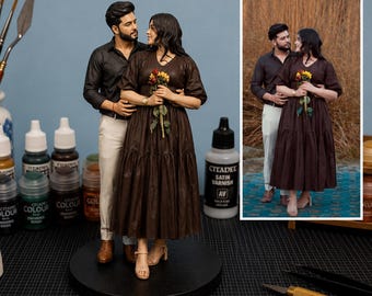 Figura de pareja personalizada a partir de una imagen, regalo de boda personalizado, estatua impresa en 3D