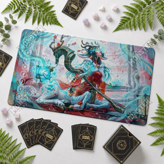 Riftbound Playmat Lillia Frost | Lol TCG Card Mat 24x14 Zones - Etsy