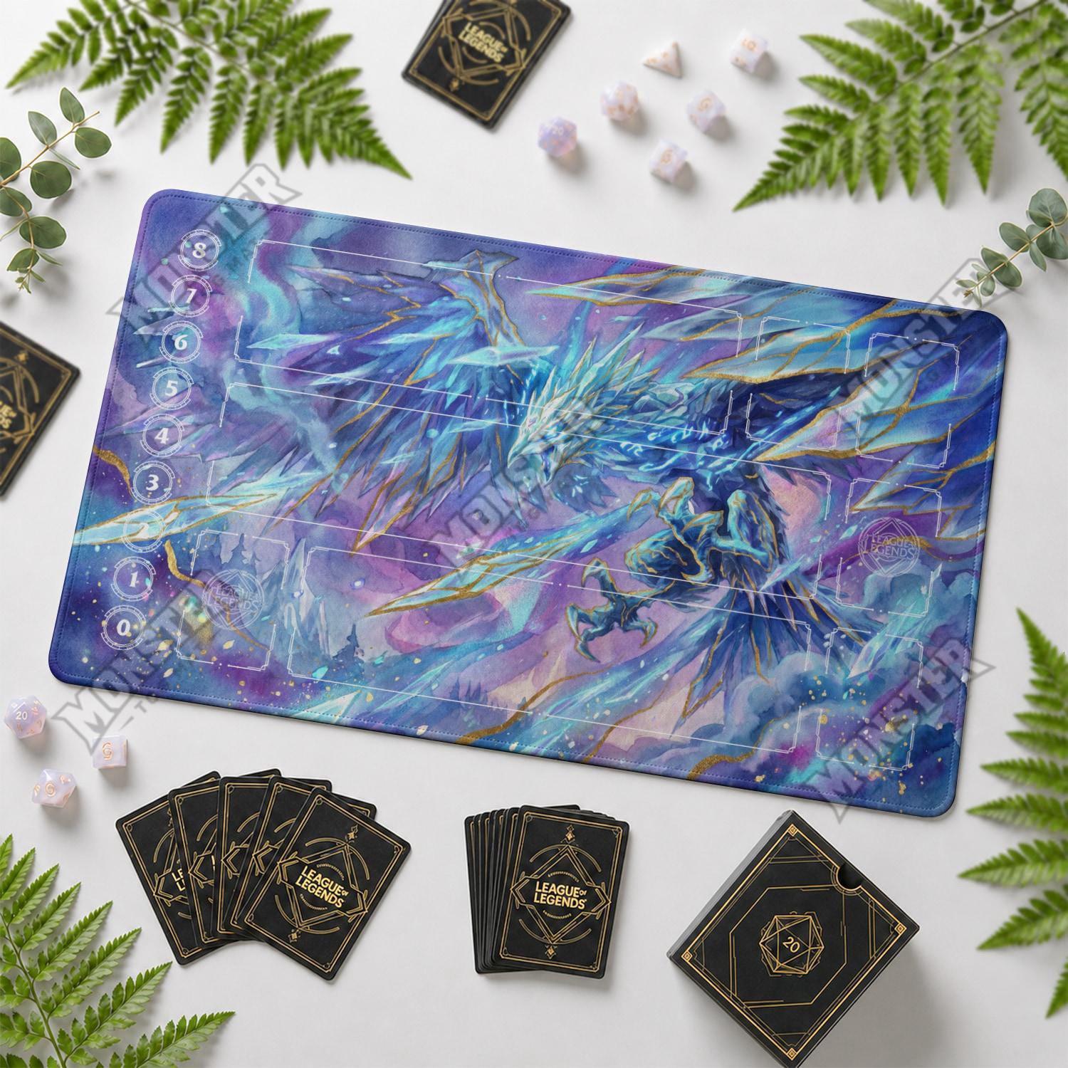 Riftbound Playmat Anivia Frost | Lol TCG Card Mat 24x14 Zones - Etsy