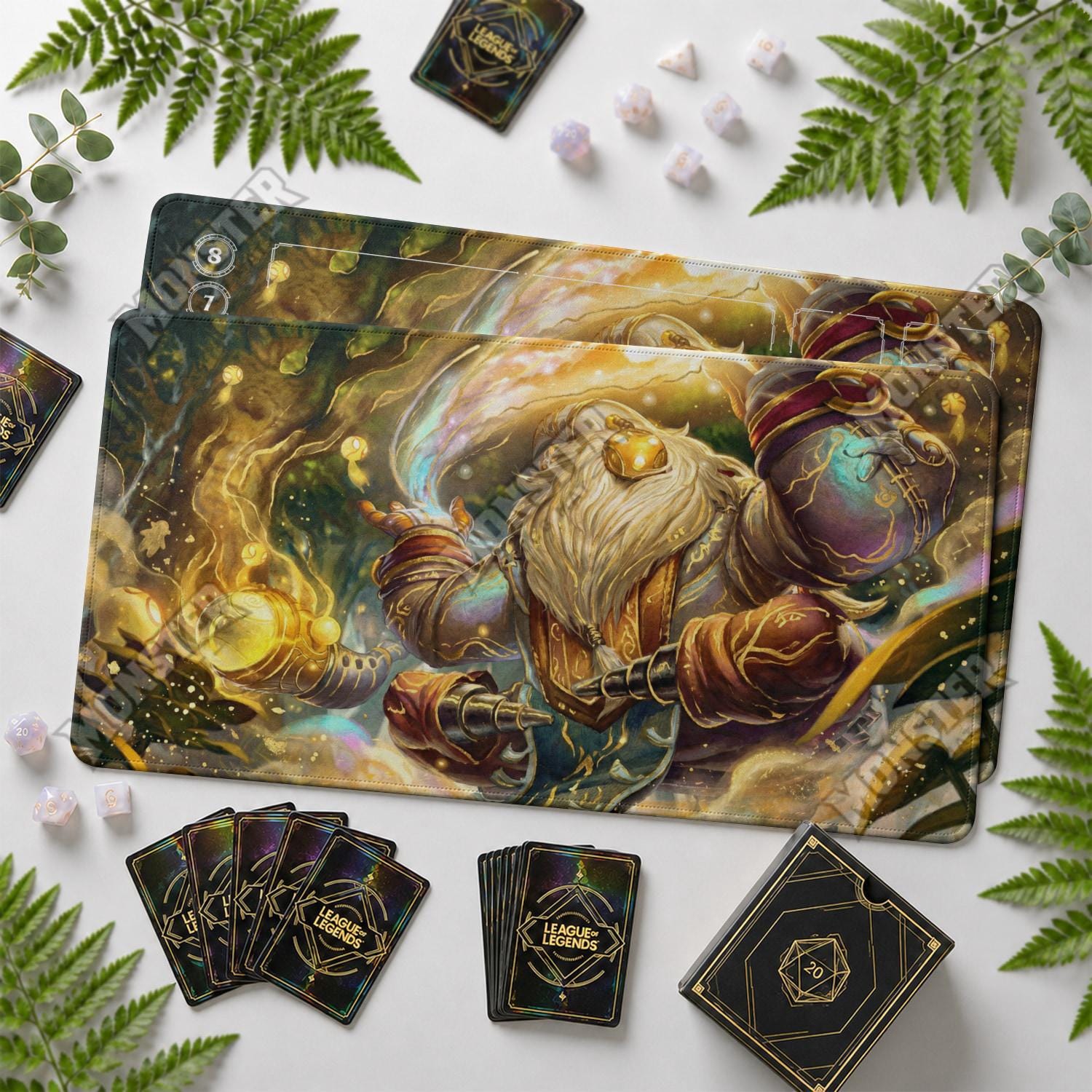 Riftbound Playmat Bard Storm | Lol TCG Card Mat 24x14 Zones - Etsy
