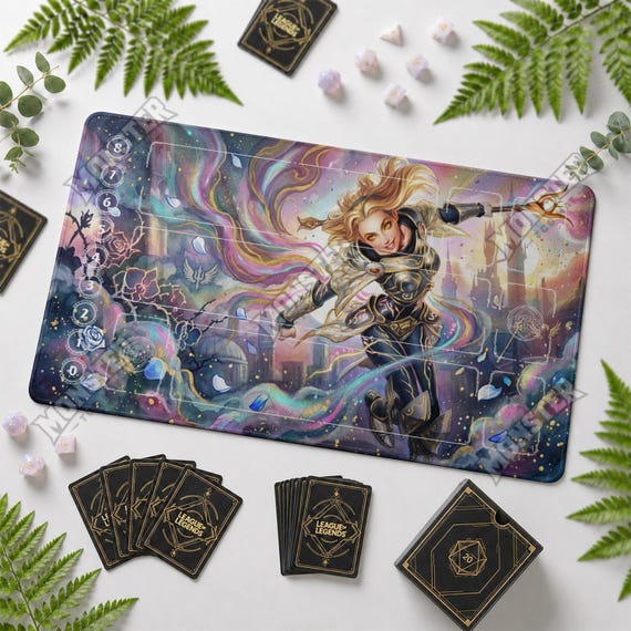 Riftbound Playmat Lux Radiant | Lol TCG Card Mat 24x14 Zones - Etsy