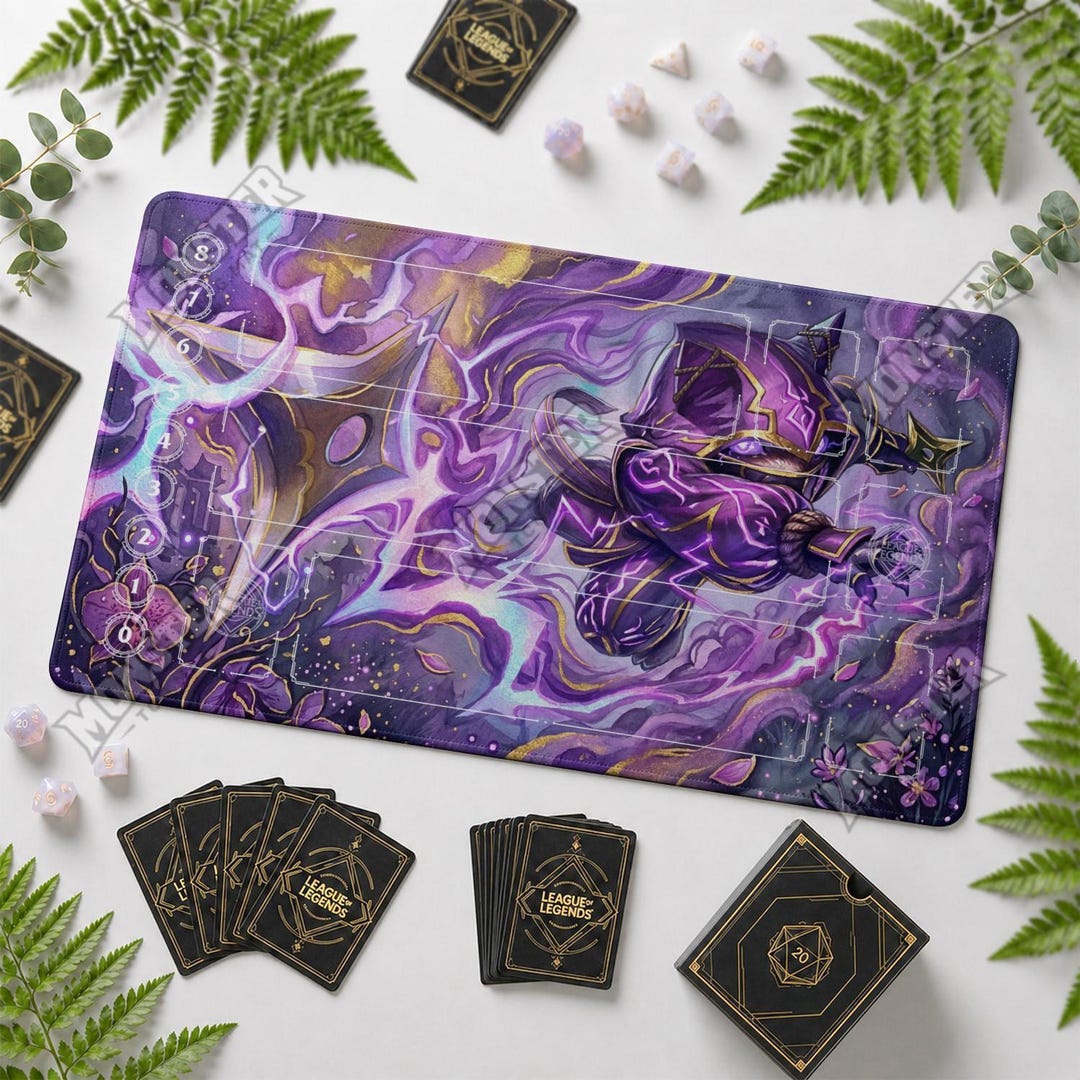 Riftbound Playmat Kennen Storm | Lol TCG Card Mat 24x14 Zones - Etsy