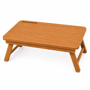 Foldable Pine Wooden Laptop Desk for Bed, Portable Lap Desk, Breakfast Tray Table, Bamboo Bed Table, Work From Home Desk, Study Table,
