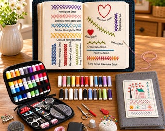 2026 Embroidery Needling Book for Beginners | Complete Starter Embroidery Set with 106 Patterns, Tools & Tutorial Practice Book