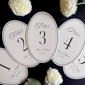 Numéros de table de mariage personnalisés découpés à l'emporte-pièce, décoration de réception aux couleurs personnalisées