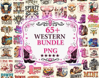 65+ Westren Bundle Png, Western Sublimation Design, Retro Western png, Cowboy Cowgirl png, Country Tshirt Design, Howdy png, Western Svgs