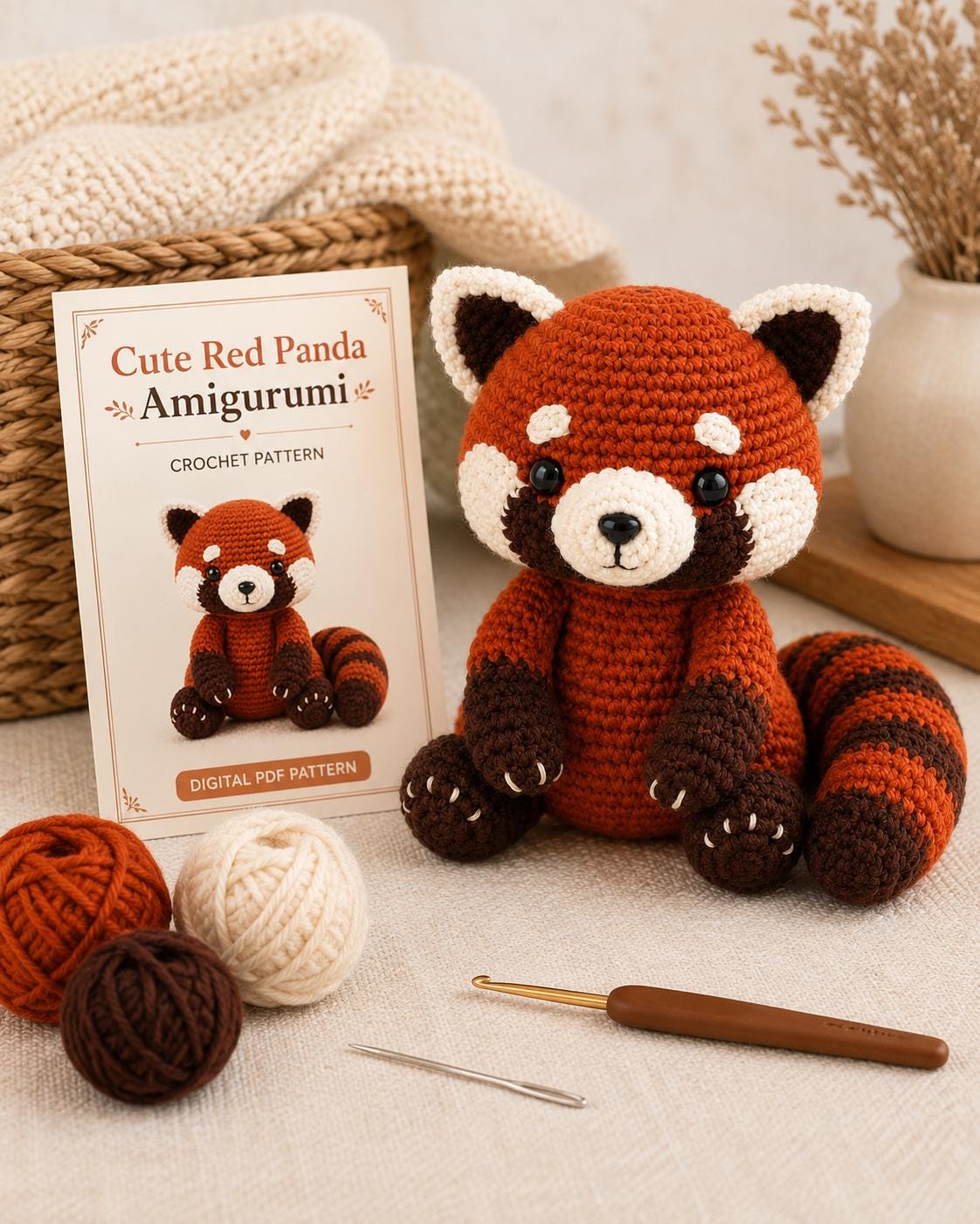 30 Red Panda Crochet Patterns for Adorable Handmade Gifts 4 Red Panda Crochet Pattern PDF, Amigurumi Animal Plush