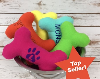 Dog Bone Toy Squeaker Toy Puppy Toy Dog Toy Dog Stuffie Dog Gift Puppy Gift New Puppy Personalized Dog Bone