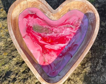 Medium Heart Wooden Tray Heart Tray