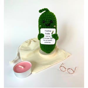 Positive Pickle Gift Set with Candle | Fun Motivational Gift, Lucky Charm, Pickle Gift, Personalized Gift Set