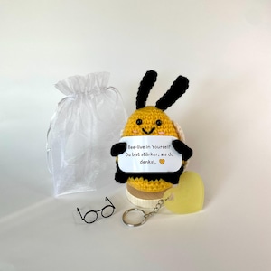 Ape positiva personalizzata | Ape di supporto emotivo | Regalo per fidanzata, collega, insegnante | Incoraggiamento/Portafortuna