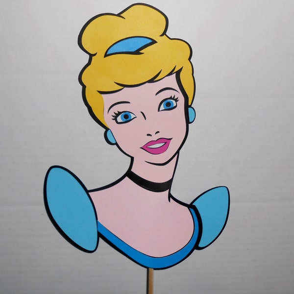 Princess Cinderella Character Double Sided Die Cut  on a Stick Centerpiece Cake Topper Decoration You Pick One