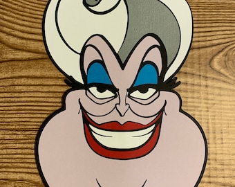 Disney Villain Ursula from the Little Mermaid Character Double Sided Die Cut  on a Stick Centerpiece Cake Topper Decoration