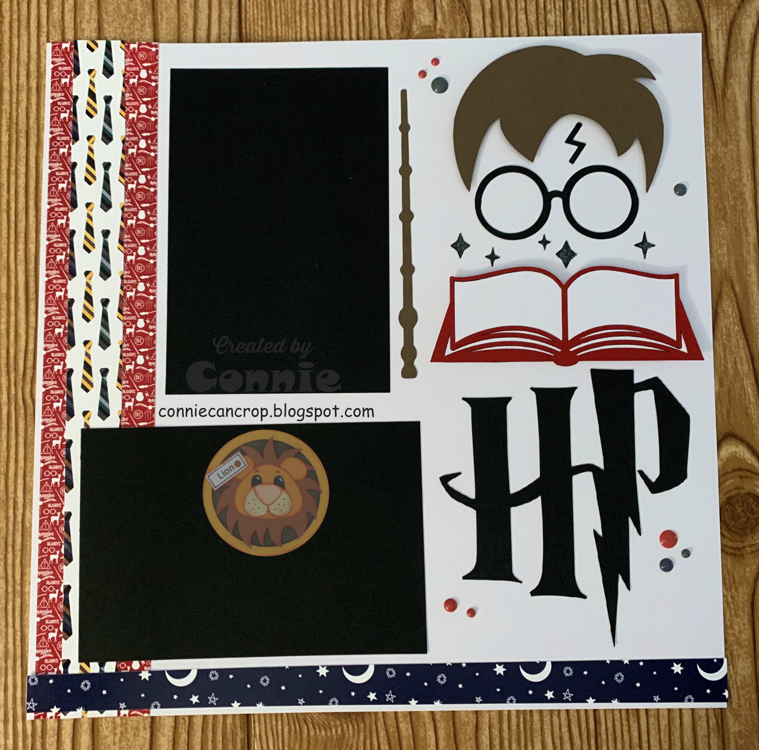 Harry Potter Themed Premade Scrapbook Layout 2 page 12x12 Etsy