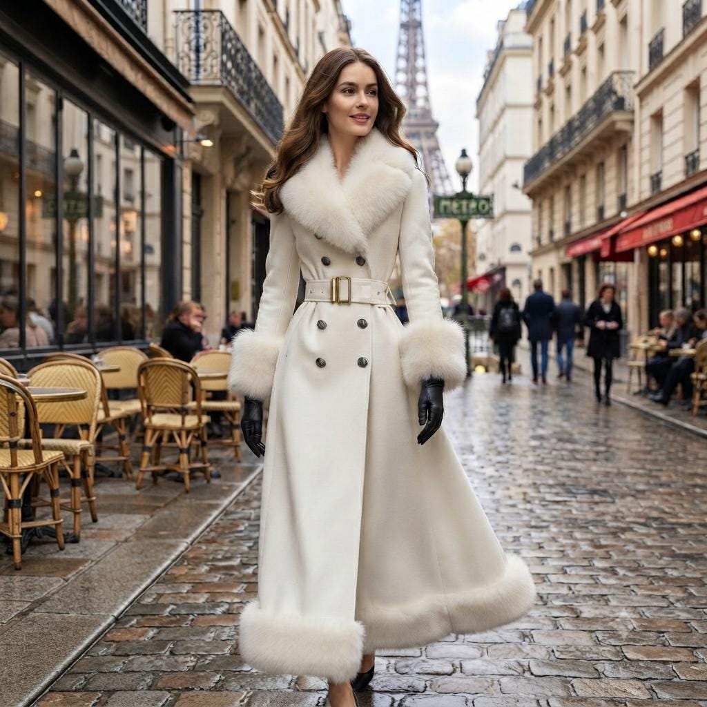 Fur trim coat - Etsy 日本