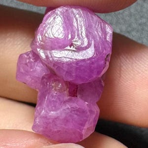 Natural Pink Sapphire Ruby Cluster, 26.3ct Vietnamese Corundum Specimen, Raw Luc Yen Collector Stone