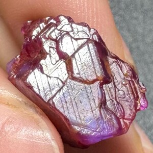 Natural Pink Sapphire Ruby Crystal, 19.5ct Vietnamese Corundum Specimen, Raw Luc Yen Collector Stone