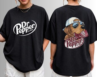Golden Retriever Dr Pepper T-Shirt, Dog Soda Graphic Tee