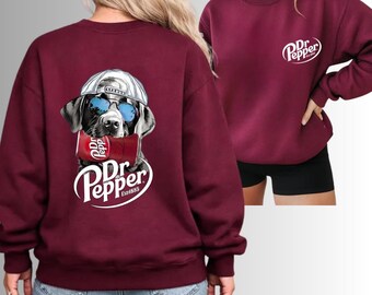 Labrador Dog Dr Pepper Hoodie, Soda Lover Graphic Sweatshirt, Summer Pet Tee
