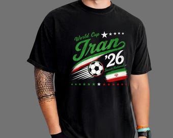Retro Iran Soccer National Team '26 World Cup Shirt – Vintage 90s Graphic Tee.