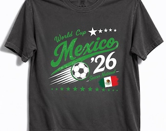 Mexico '26 World Cup Soccer National T-Shirt, Vintage 90s Graphic Tee