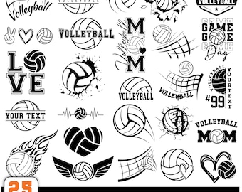 Volleyball SVG Bundle, Mom Player Cut File, Sports Designs (Digital Download)