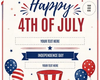 4th of July Printable Wall Art | Patriotic Independence Day Decor (Digital Download)