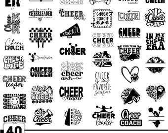 Cheerleader SVG Bundle, Megaphone, Pom, Clipart (svg, png, jpg, pdf, ai)