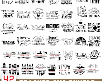 Teacher SVG Bundle, Back to School, Classroom Decor, Quotes (svg, png, eps, pdf, ai)