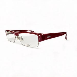Vintage Burgundy Half-Rim Eyeglasses: Rectangular Browline Geek Chic Eyewear 15